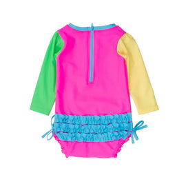 Girls Long Sleeve One Piece Rash Guard - 0