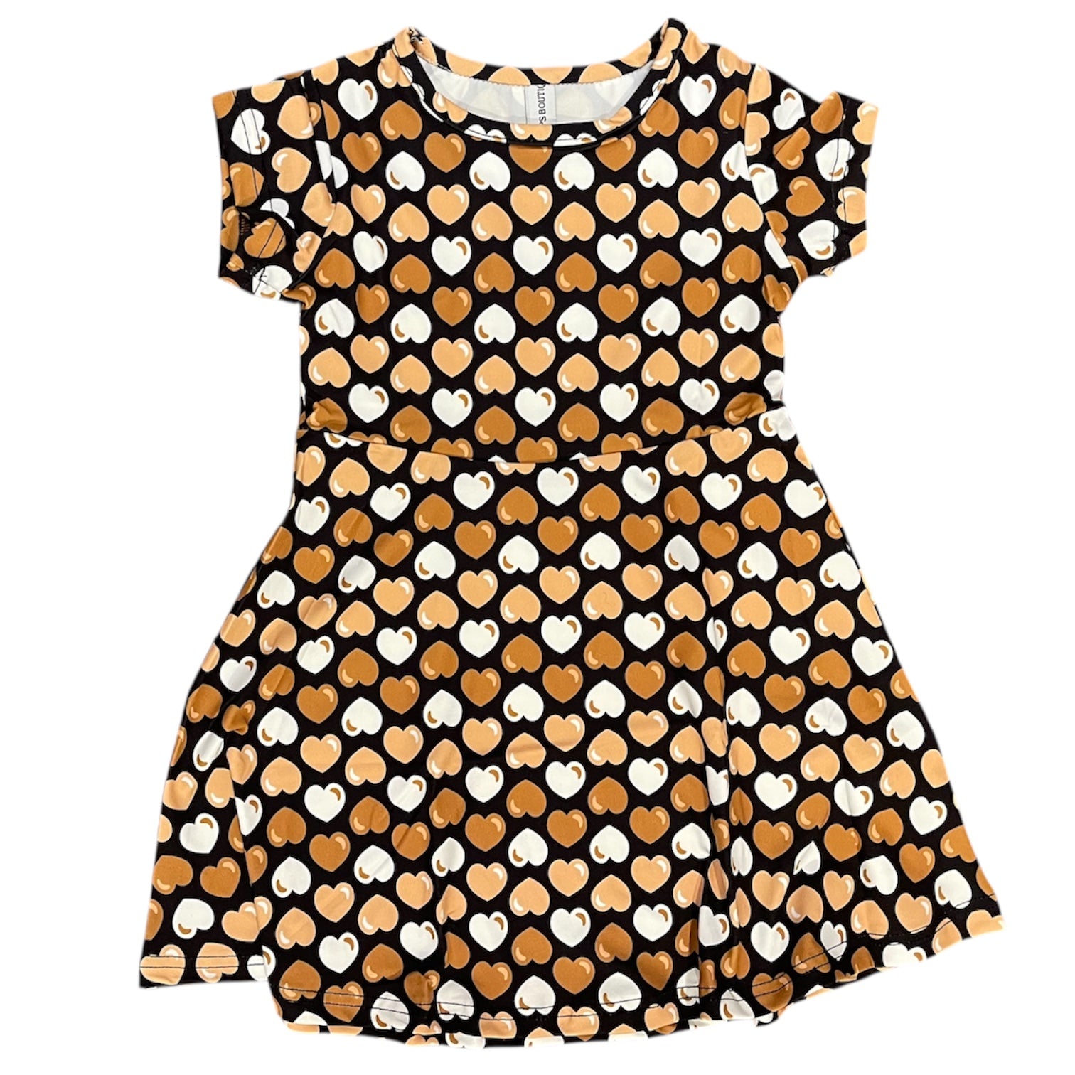 Charlotte Dress Black and Gold Hearts XL (12/14) Charlotte Dress Black and Gold Hearts XL (12/14)