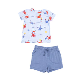 Crayon Crabs Crew Neck Tee and Short