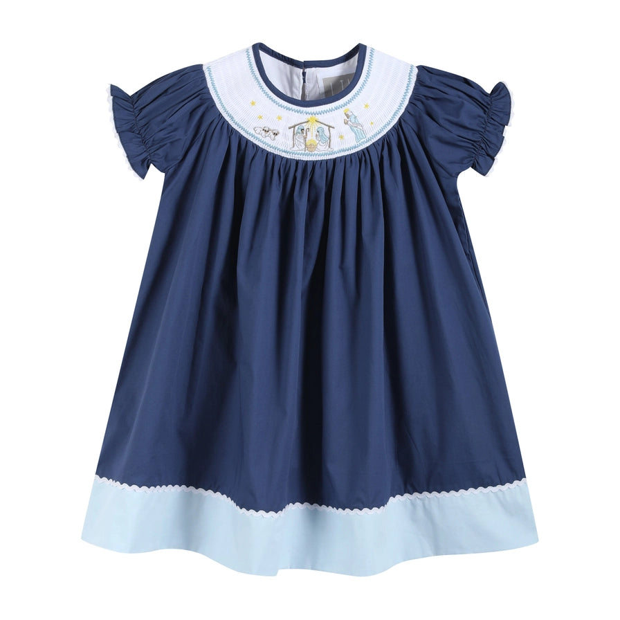 Nativity Smocked Bishop Dress Nativity Smocked Bishop Dress