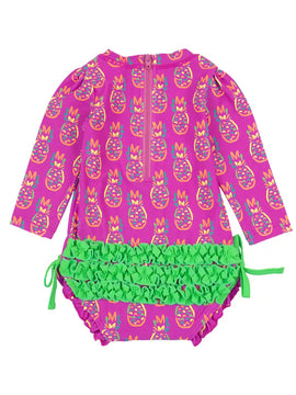 Neon Violet Pineapples One Piece - 0