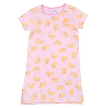 Bunny Ears Pink Girl's Nightdress