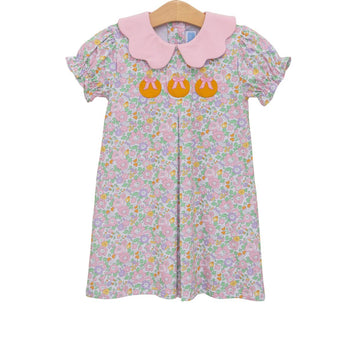 Pumpkin Floral Dress