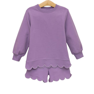 Sophia Scalloped Set- Lavender