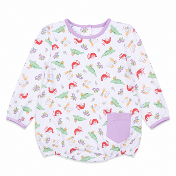 Bayou Pals Lilac Print L/S Bubble Magnolia Baby