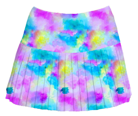 Daydream Tie Dye Mini Pleated Skort