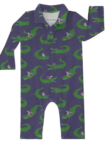 Gator Krewe Longsleeve Polo Romper