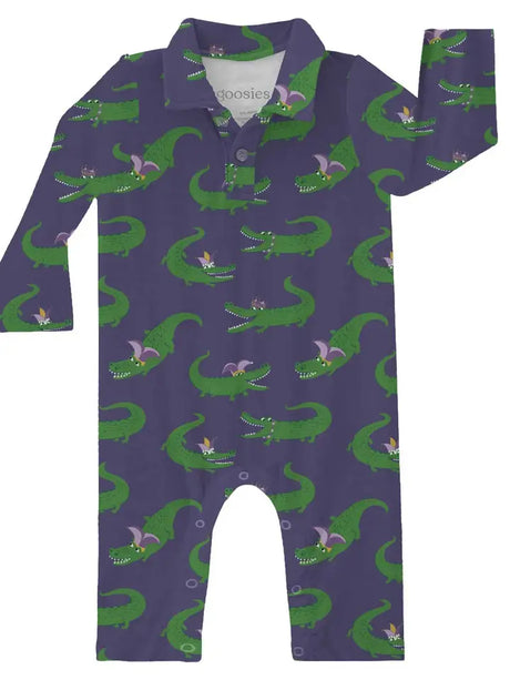 Gator Krewe Longsleeve Polo Romper
