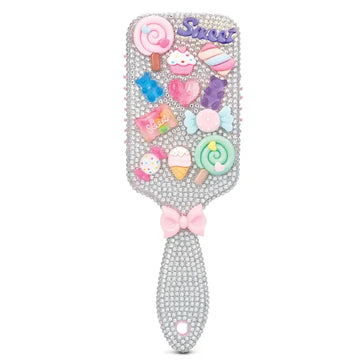 Charming Rhinestone Paddle Brush
