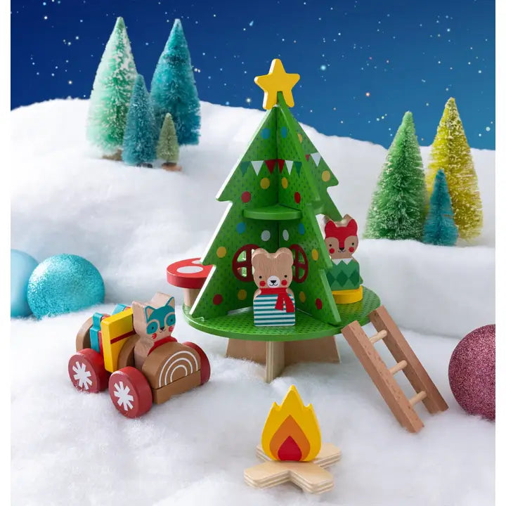 Christmas Treehouse Wooden Play Set