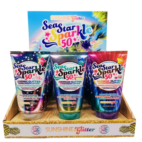 Sea Star Sparkle Party Cake Spf 50 Glitter Sunscreen