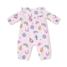 Disco Cowgirl Ruffle Sleeve Romper