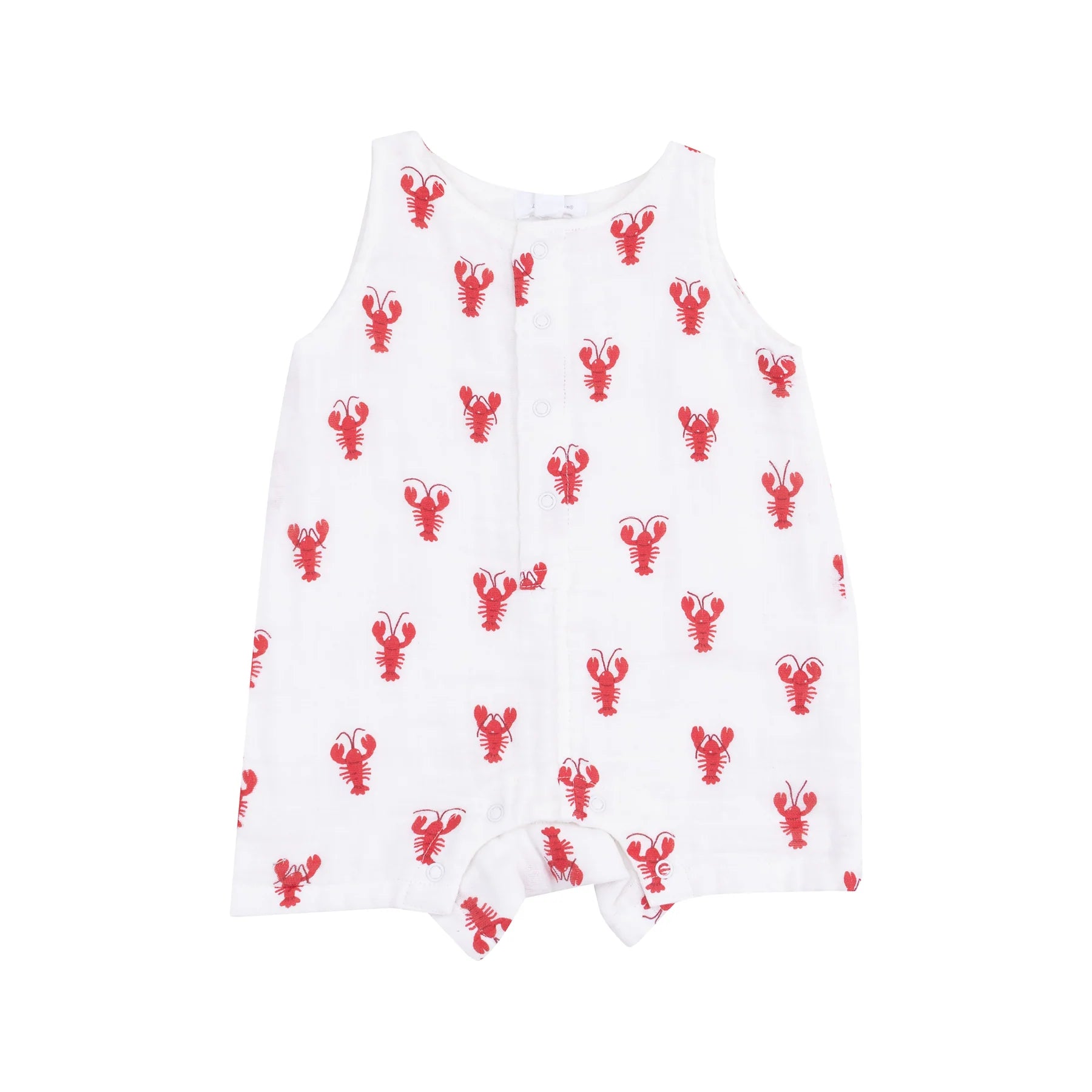 Lobster Muslin Sleevless Shortie Romper