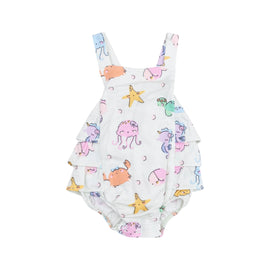 Cute Sea Creatures Ruffle Sunsuit