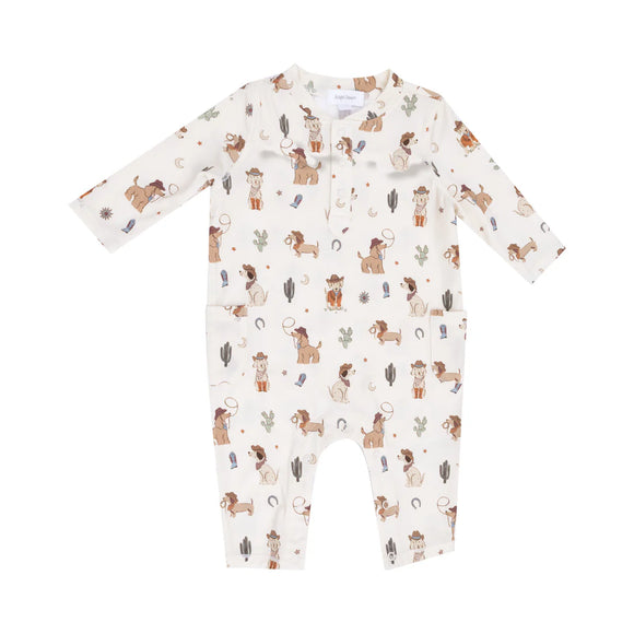 Cowboy Dogs LS Romper