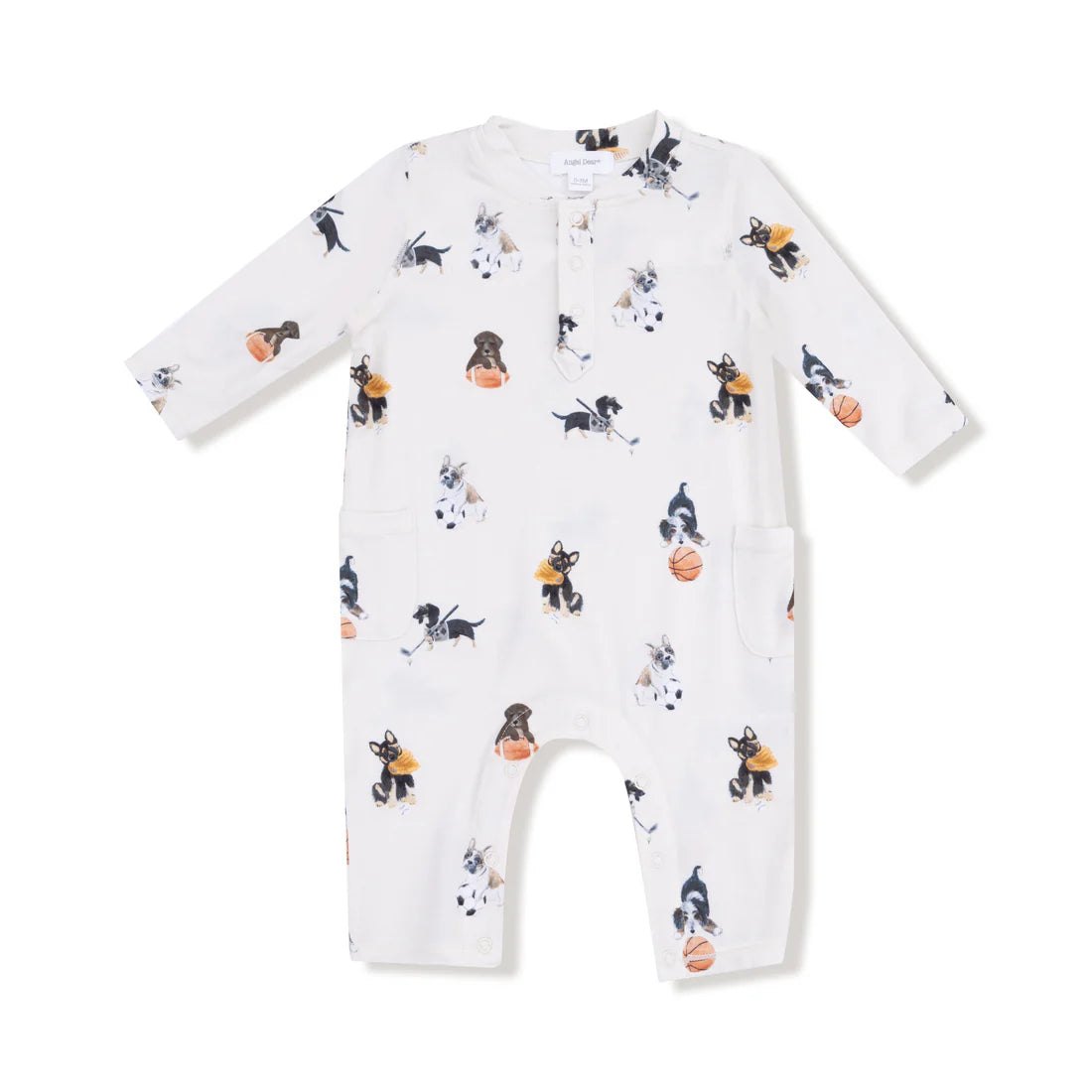 Sporty Puppies LS Romper