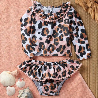 LEOPARD TODDLER RASH GUARD SET