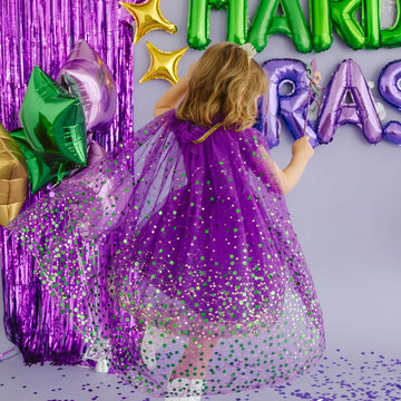 Mardi Gras Confetti Cape - 0