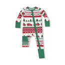 Red Truck Fair Isle - 2 Way Zipper Romper-1