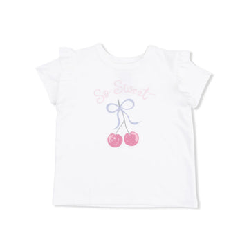 Sweet Bow Cherries Ruffle Tee