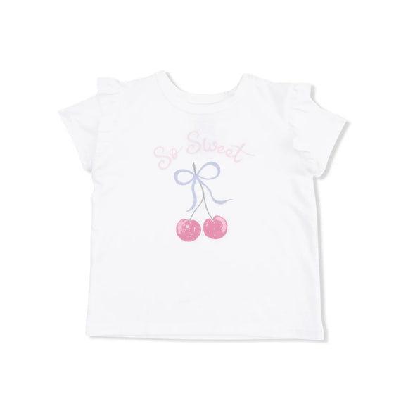 Sweet Bow Cherries Ruffle Tee