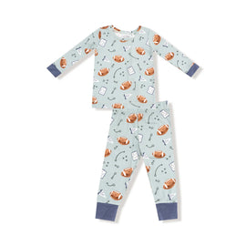 Touchdown Time Gray Mist LS Loungewear Set