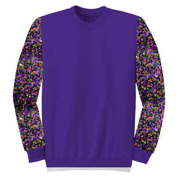 Sequin Sleeve Mardi Gras Top