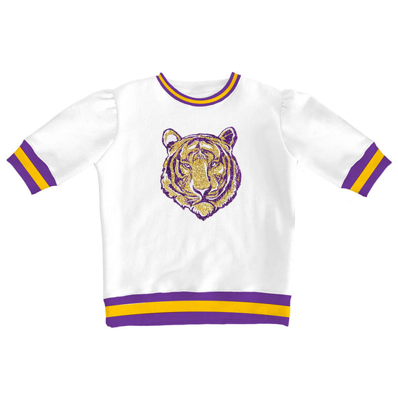 LSU Sequin Purple Gold Tiger