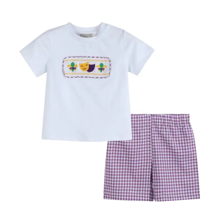 Smock Tee & Gingham Shorts