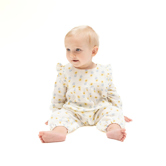 Western Flower Ruffle Romper