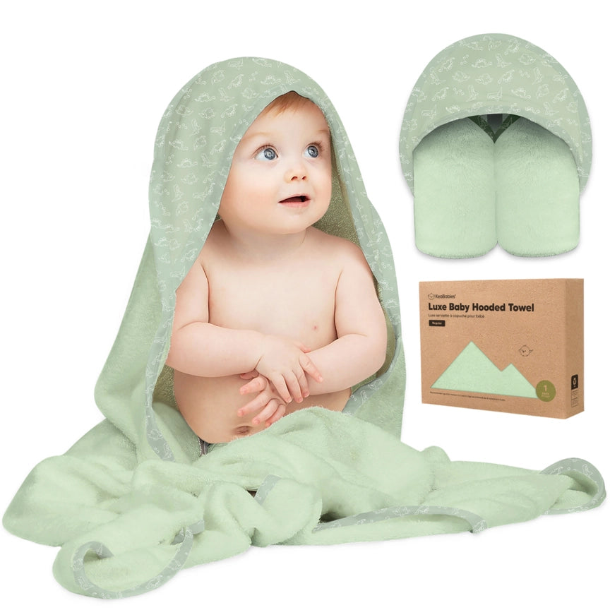 Dino Cuddle Baby Hooded Towel