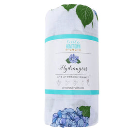 Hydrangeas Muslin Swaddle