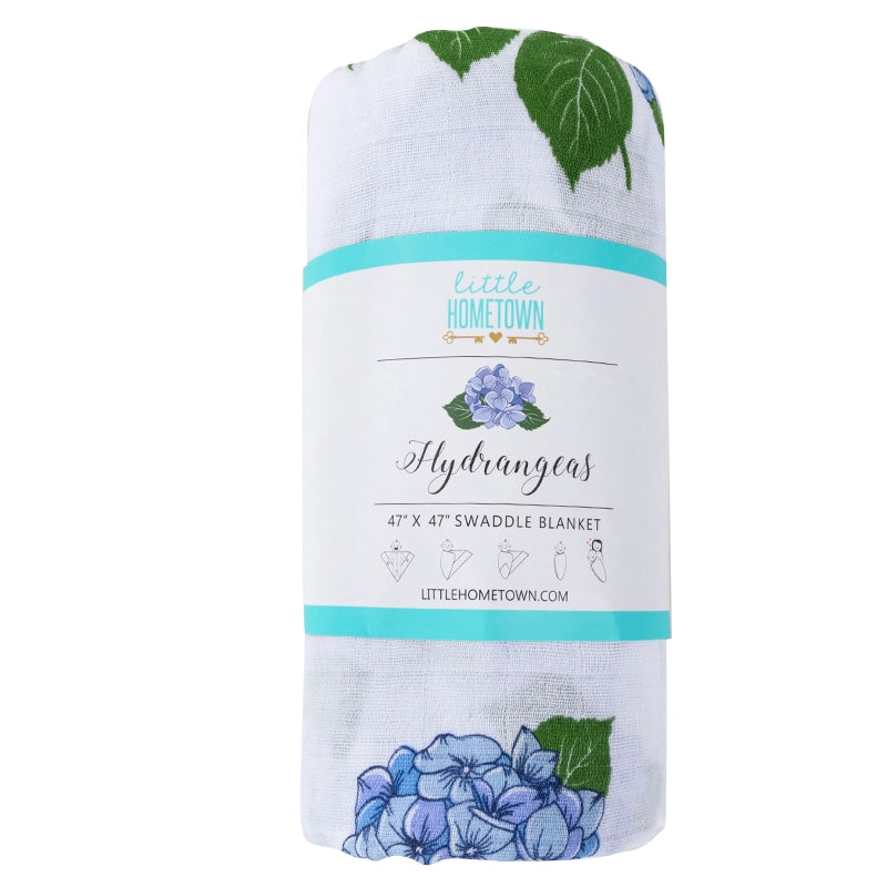 Hydrangeas Muslin Swaddle