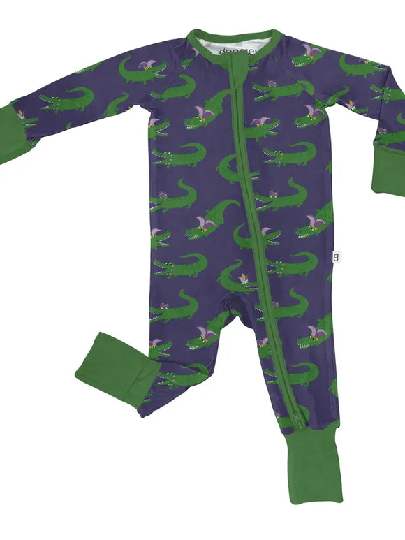 Long Sleeve Convertible Zip Gator Krewe Pajamas