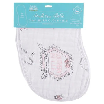 Southern Belle 2 in 1 Burp and Bib