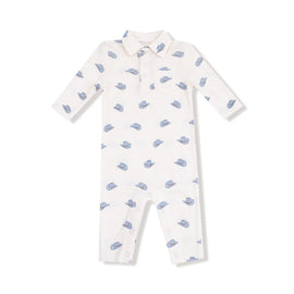 Petite Cowboy Hats Polo LS Polo Romper