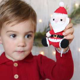 Santa Hand-Crochet Rattle - 0