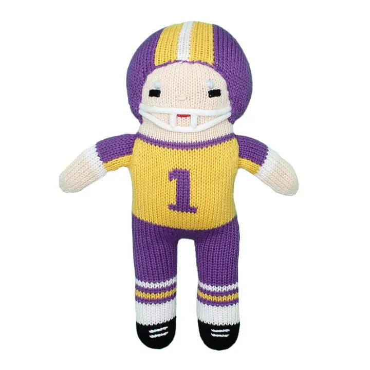 Football Player Knit Rattles - 0