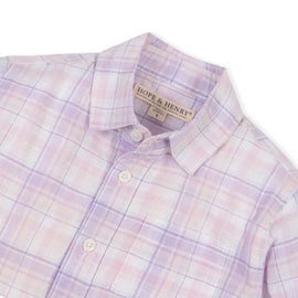 Linen Button Down Shirt - Monet Plaid - 0