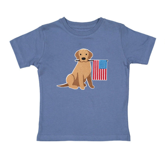 Patriotic Pup Patch Short Sleeve T-Shirt