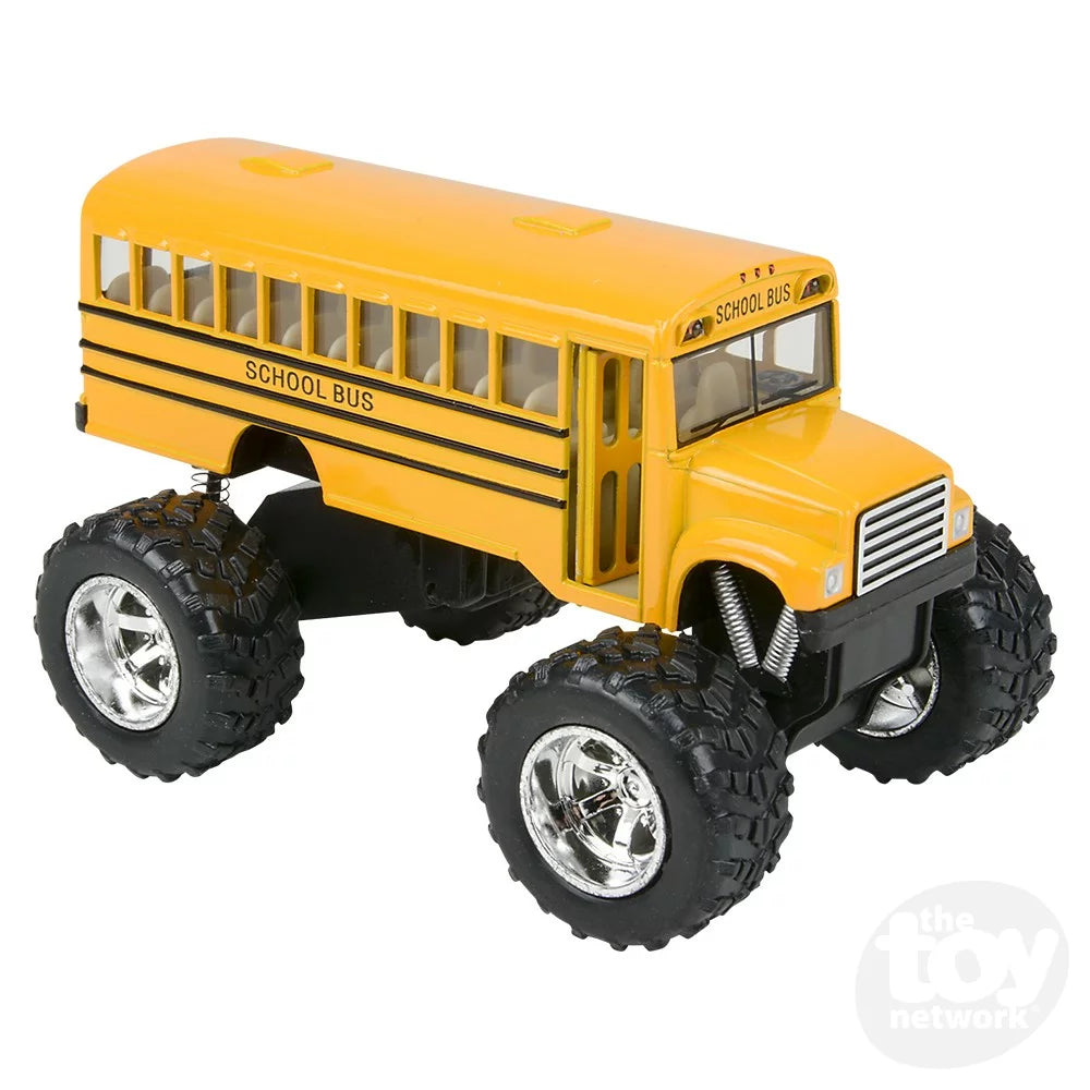 5" Pull Back Big Wheel School Bus