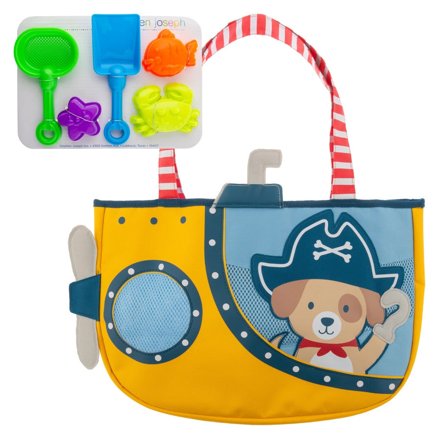 Beach Tote with Sand Toys Play Set