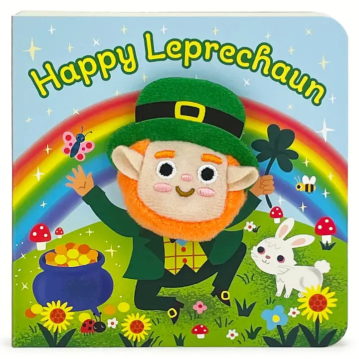 Happy Leprechaun Finger Puppet Board Book