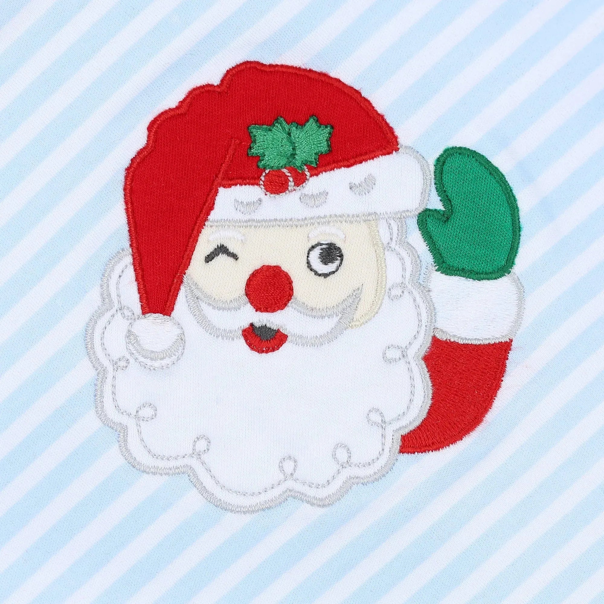 WINKING SANTA LONG PAJAMAS LB