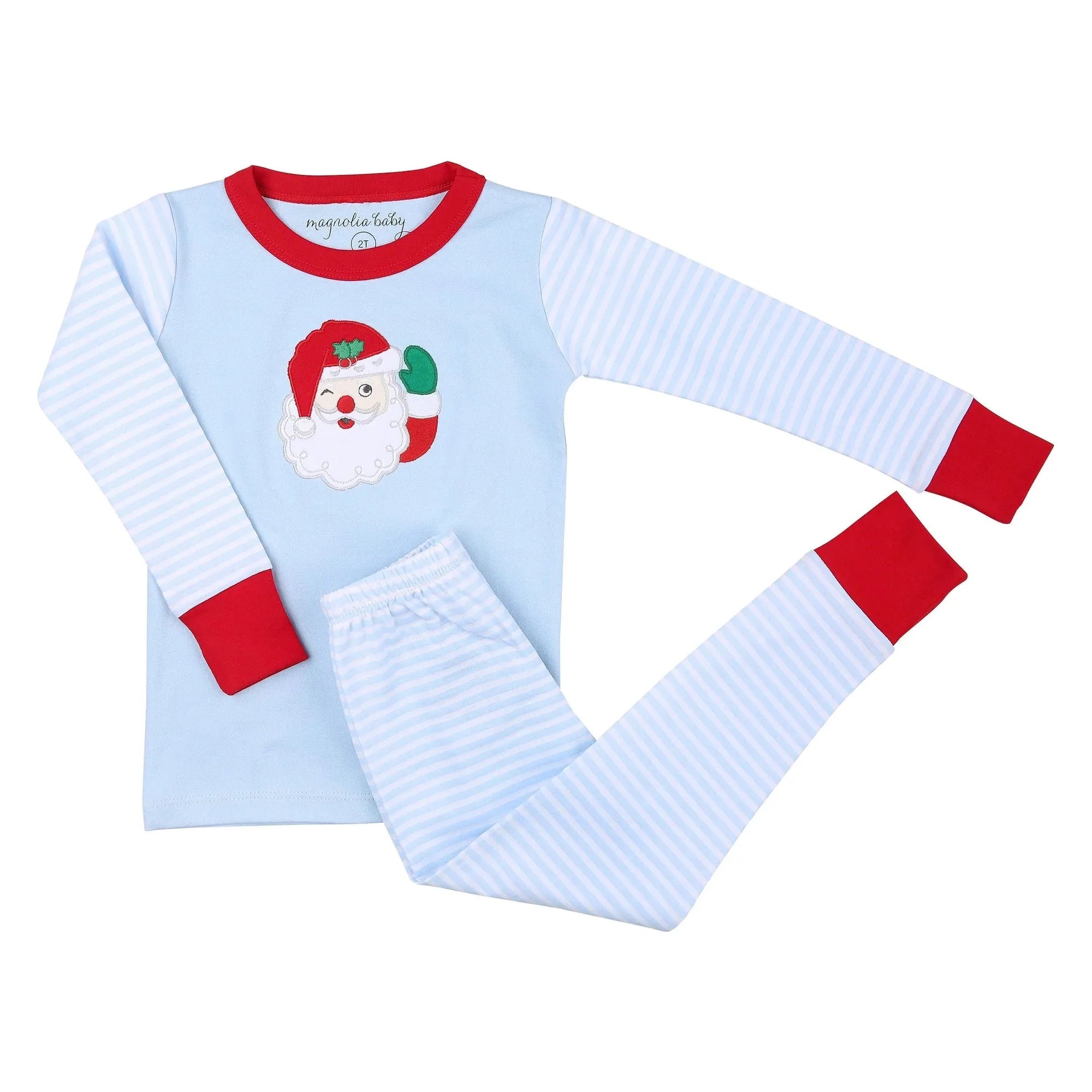 WINKING SANTA LONG PAJAMAS LB