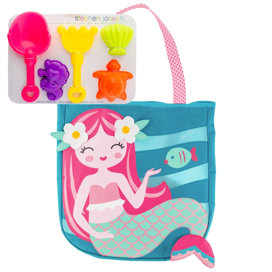 Beach Tote with Sand Toys Play Set