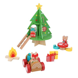 Christmas Treehouse Wooden Play Set - 0