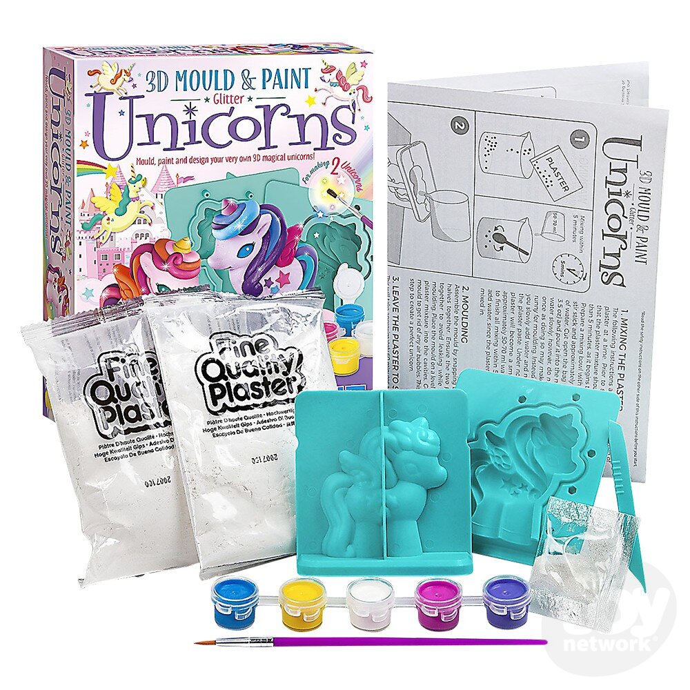 3D Mould & Paint/Glitter Unicorns