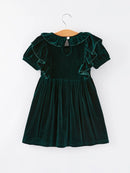 Green Velvet Dress-2