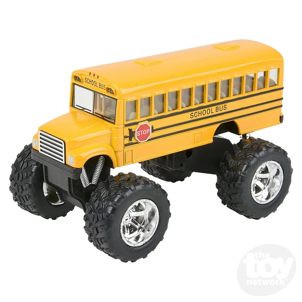 5" Pull Back Big Wheel School Bus